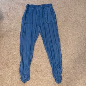 Blue Denim Wash Joggers Size Small